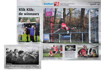 KlikKlik Brabants Dagblad 1e prijs catagorie: Langs de lijn
3e prijs Rituelen en 3e prijs Het goud van de vereniging 9-7-2012